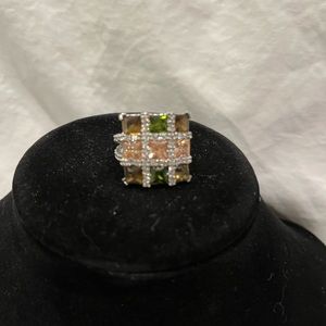Square ring sterling silver Sz 6